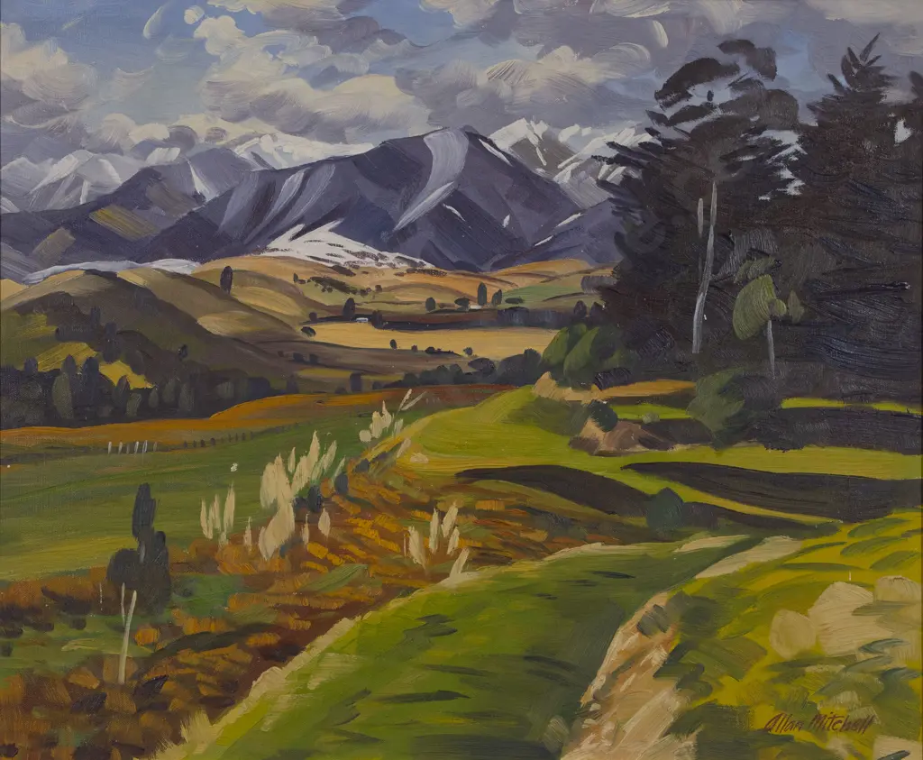Allan Mitchell (1927 - 2015) - Paddock Road Ruahines Image 1++