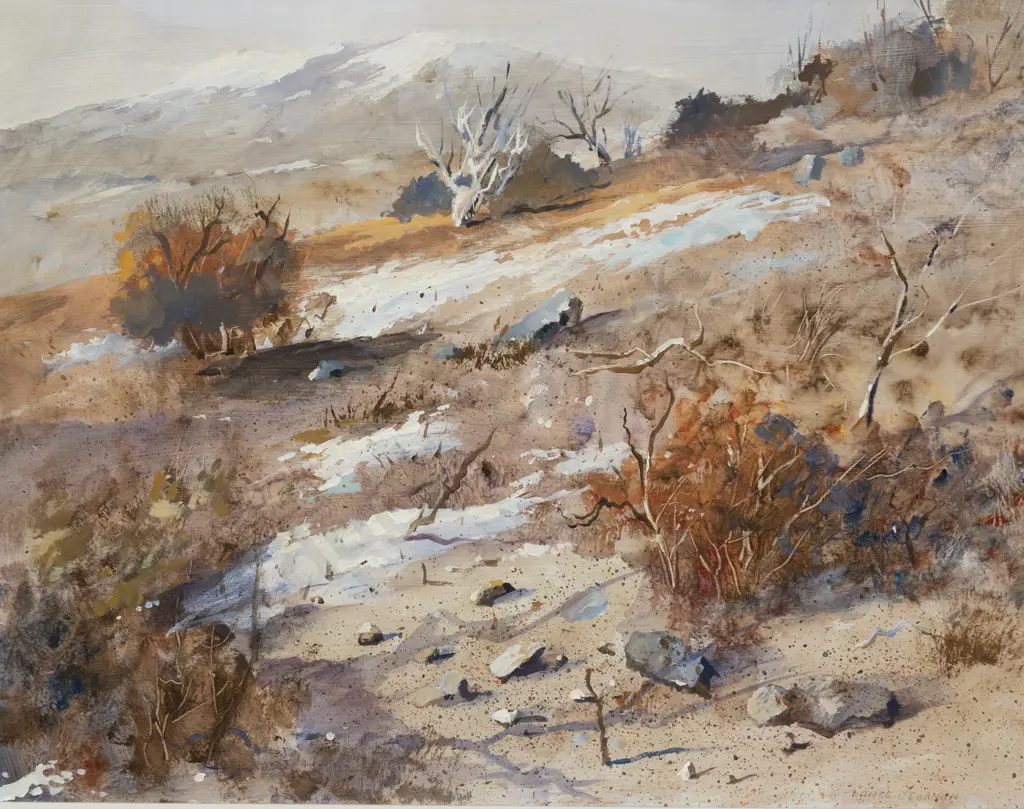 Lance O'Gorman (b 1940) - Snow Drift Ruapehu Image 1++
