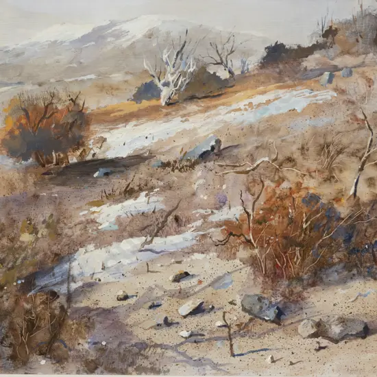 Lance O'Gorman (b 1940) - Snow Drift Ruapehu