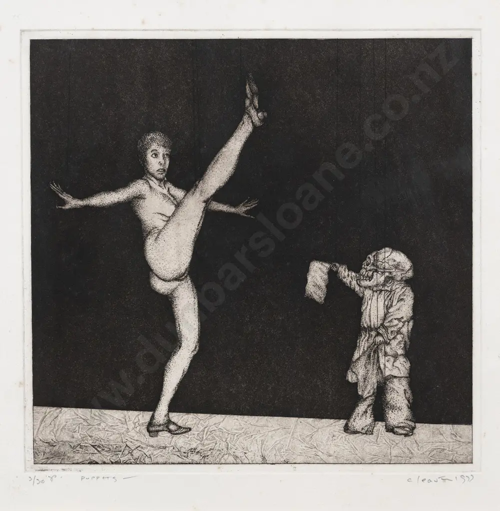 Barry Cleavin (b 1939)  - Puppets Image 1++