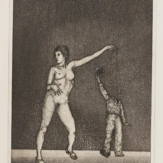 Barry Cleavin (b 1939)  - Puppet 2