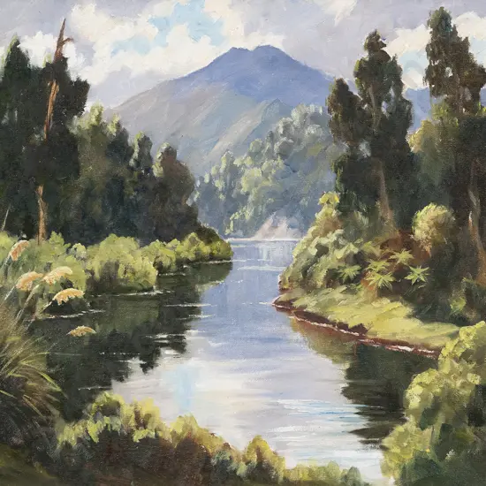 E B Lattey (1899 - 1986) - Wanganui River Aukopae