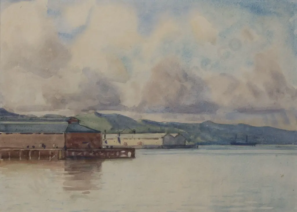 Nugent Welch (1881-1970) - Wellington Harbour Image 1++