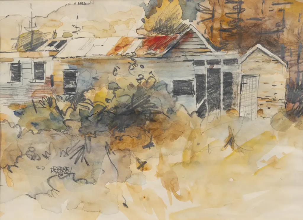 Robert McDowell (b 1937) - Shearing Shed Image 1++