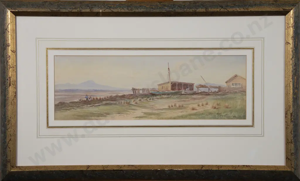 Laurence William Wilson (1850-1912) - On the Estuary Invercargill Image 1++