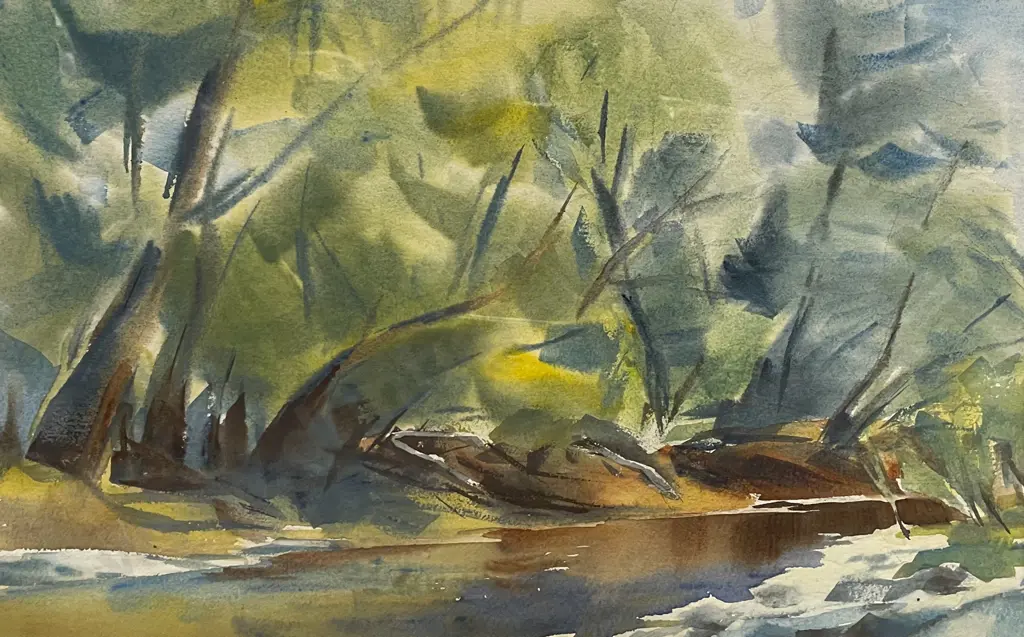 Robin Kay (1919 - 2017) - The Hororata River Image 1++