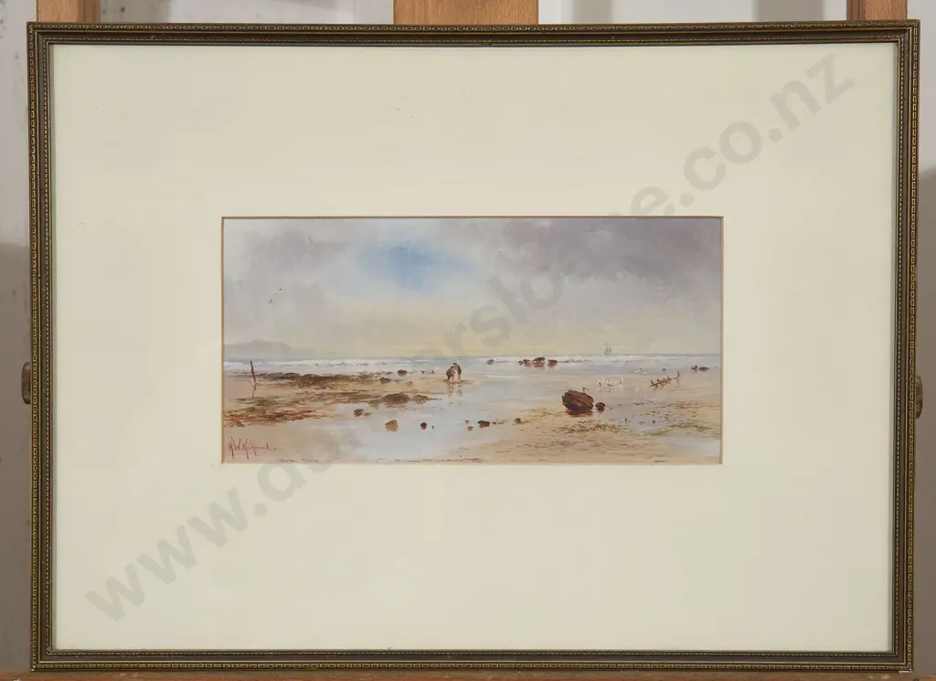 Henry William Kirkwood (1854 - 1925) - Coastal Scene With Figures Image 1++