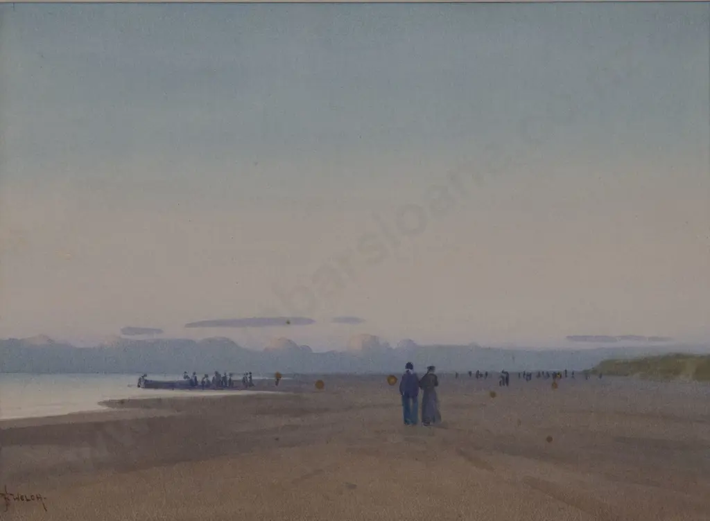Nugent Welch (1881-1970) - Figures on a Beach (a/f) Image 1++