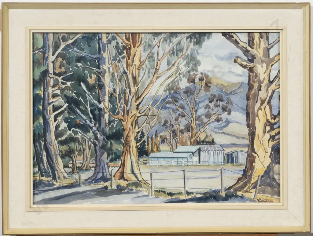 M A Willcox - Rural Landscape with Farm Buildings Image 1++