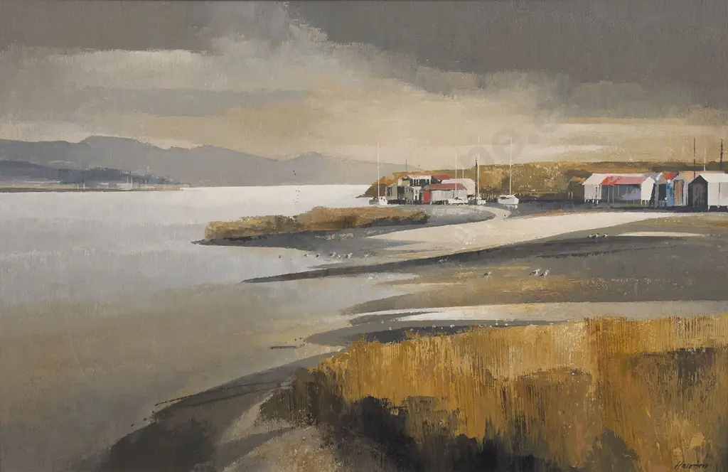 Rodger Harrison (b 1931) - Sunshine After Rain Hutt River Estuary Image 1++
