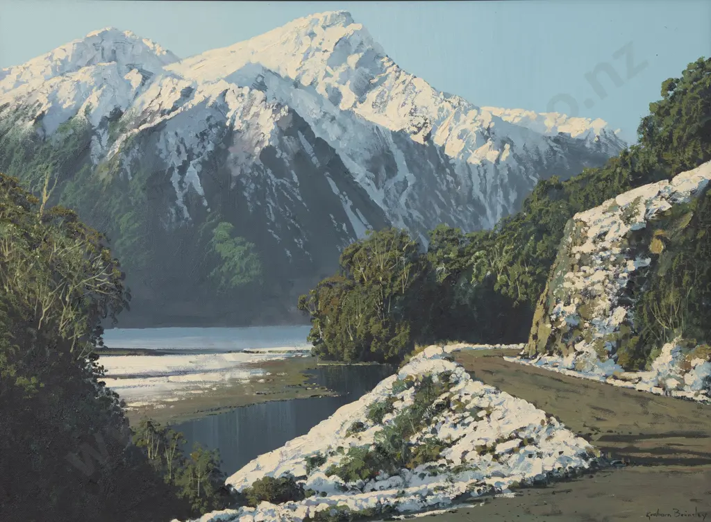 Graham Brinsley (b. 1963) - Haast Pass Winter Image 1++