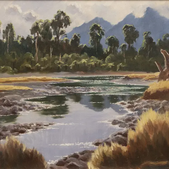 E B Lattey (1899 - 1986) - Salt Water Creek Westland