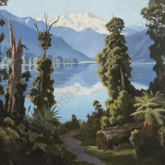 E B Lattey (1899 - 1986) - Lake Kaniere Wetland