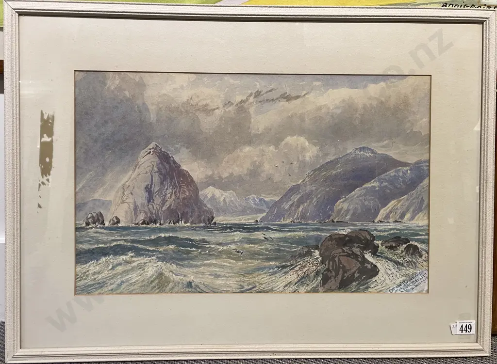 Walter Deverell (1833 - 1920) - Off The "Brothers" Cook Strait Image 1++