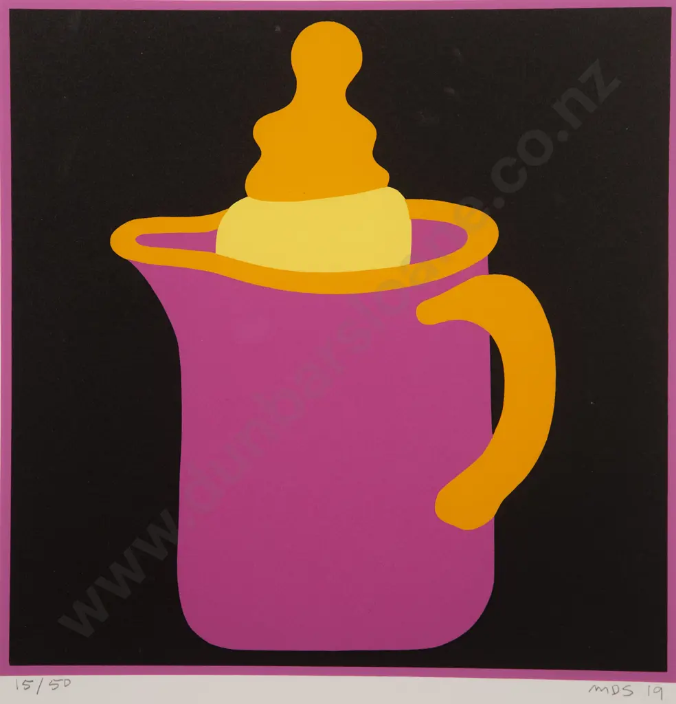 Michael Smither (b 1939) - Baby Bottle In Pink Jug Image 1++