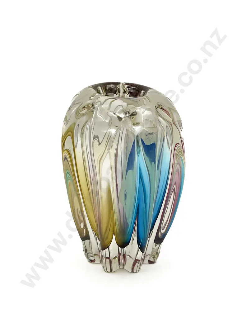 Mid C20th Murano Art Glass Vase Image 1++