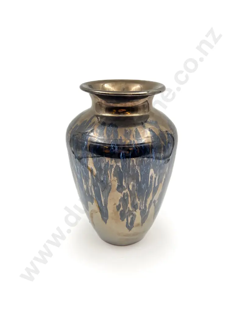 Oil & Lustre Glaze on Terracotta Vase Image 1++