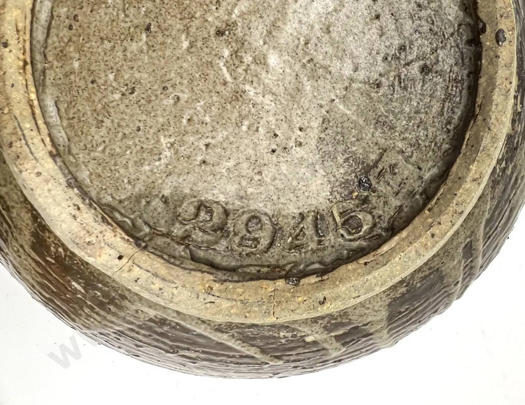 Pottery Bowl together with Small Pottery Lidded Jar Image 1++
