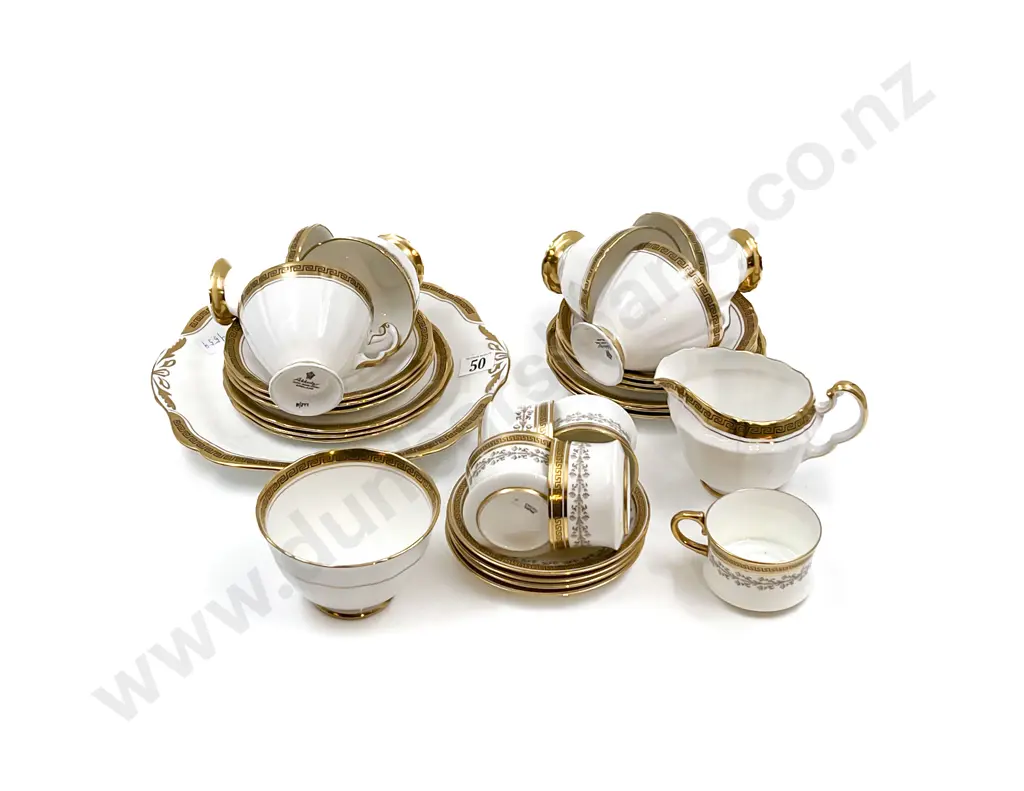 Adderley Fine Bone China Gilt Decorated Part Tea Set together with Cauldon Part Coffee Set Image 1++