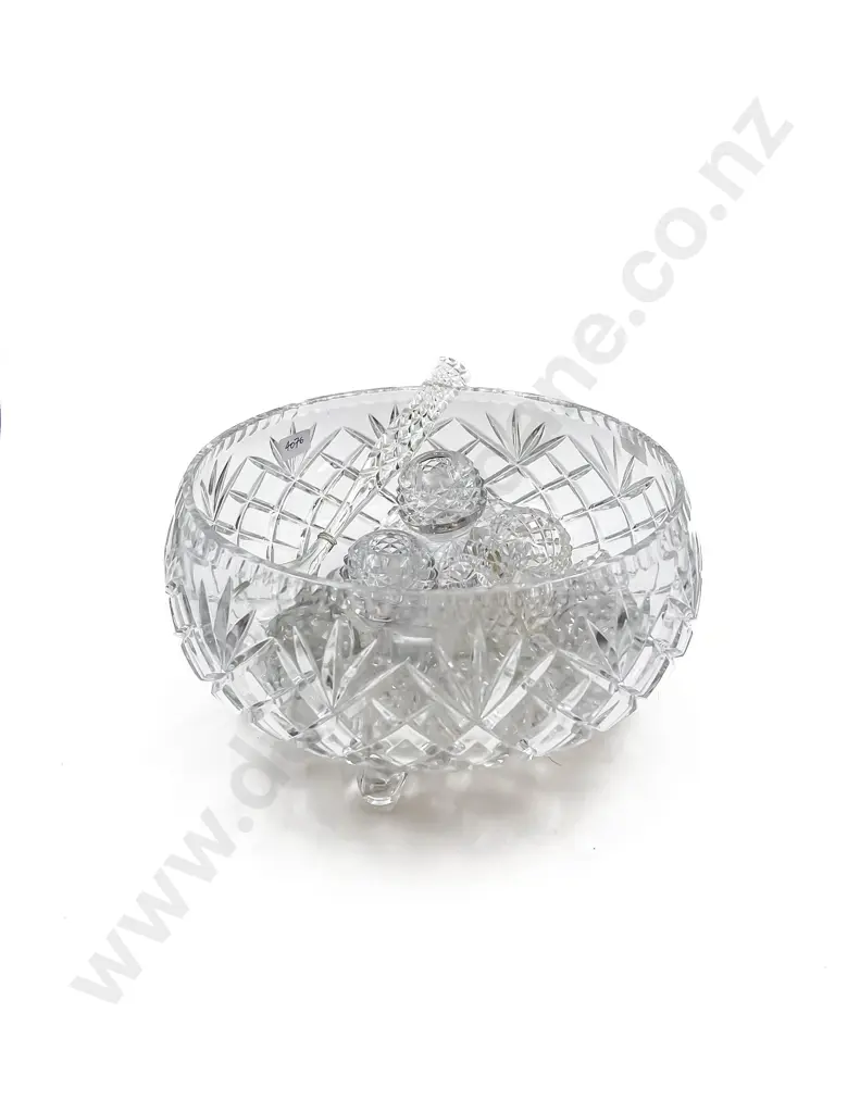 Large Table Crystal Footed Bowl together with Assorted Image 1++