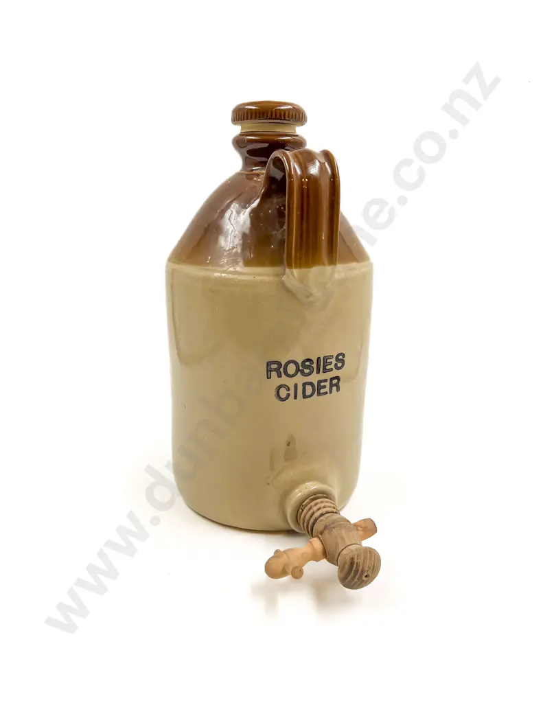 English "Moira" Made Stoneware Keg & Wooden Tap Image 1++