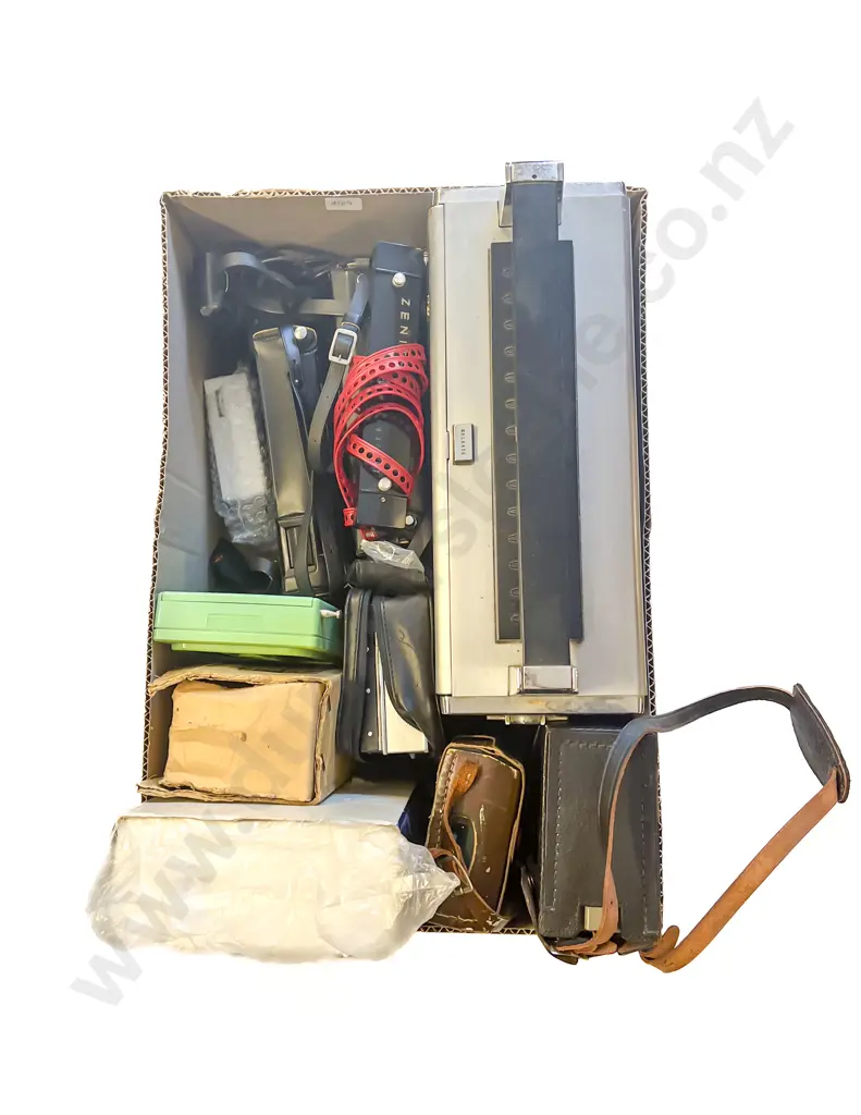 Two Boxes of Assorted Vintage Radio & Projector Accessories etc Image 1++