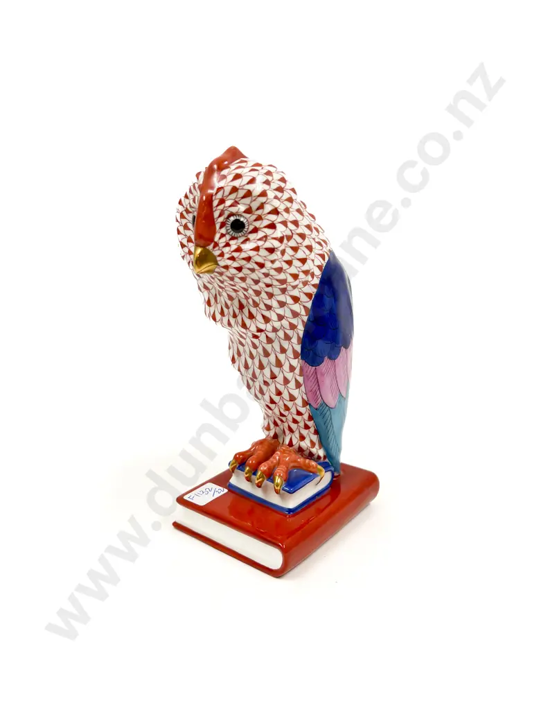 Herend Hand Painted Owl Ornament Image 1++