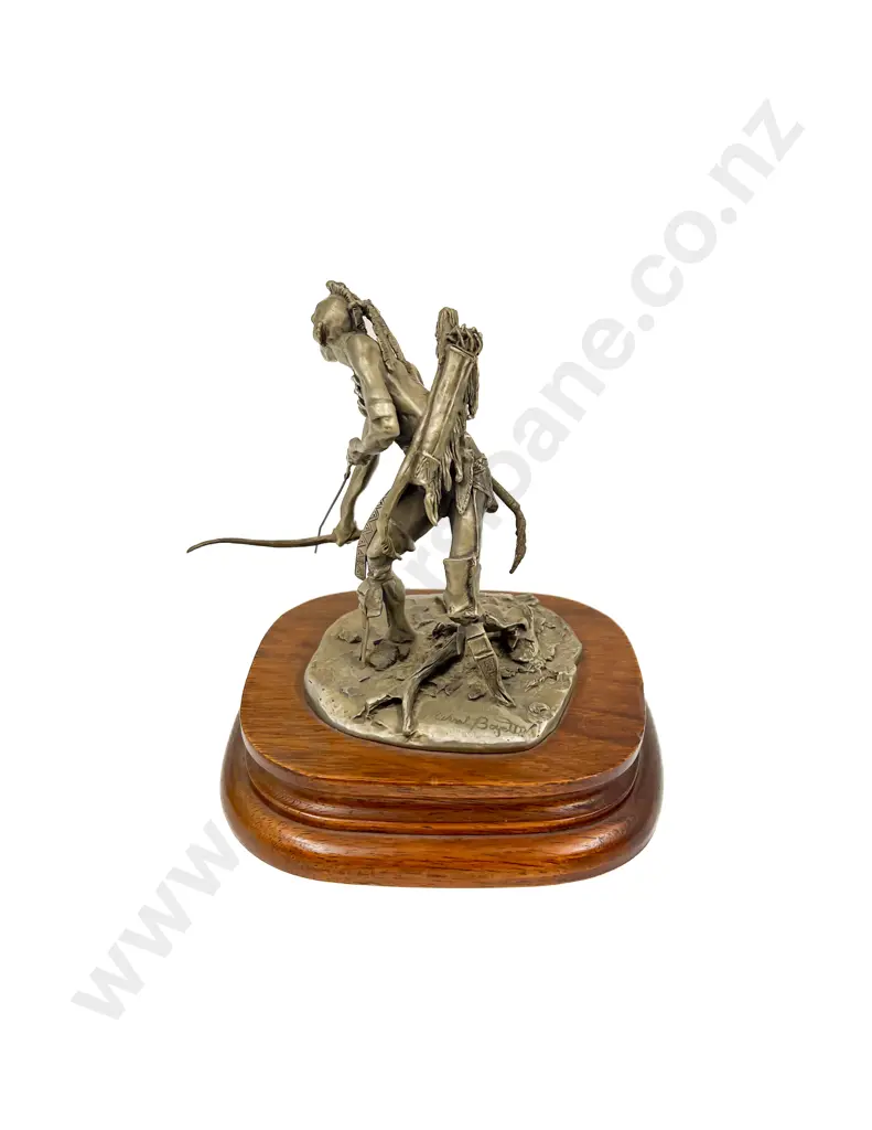 C1980 Michael Boyett Pewter Figure "IROQUOIS Warefare" Image 1++