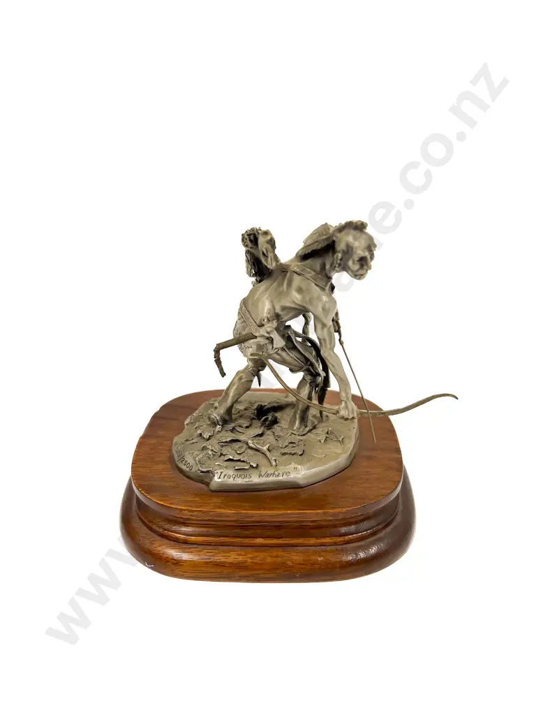 C1980 Michael Boyett Pewter Figure "IROQUOIS Warefare" Image 1++