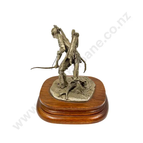 C1980 Michael Boyett Pewter Figure "IROQUOIS Warefare"