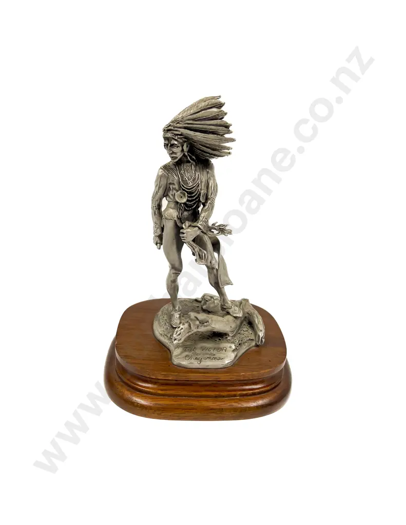 C1980 Michael Boyett Pewter Figure "The Victor Cheyenne" Image 1++