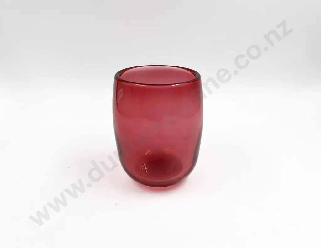 Cranberry Art Glass Vase Image 1++