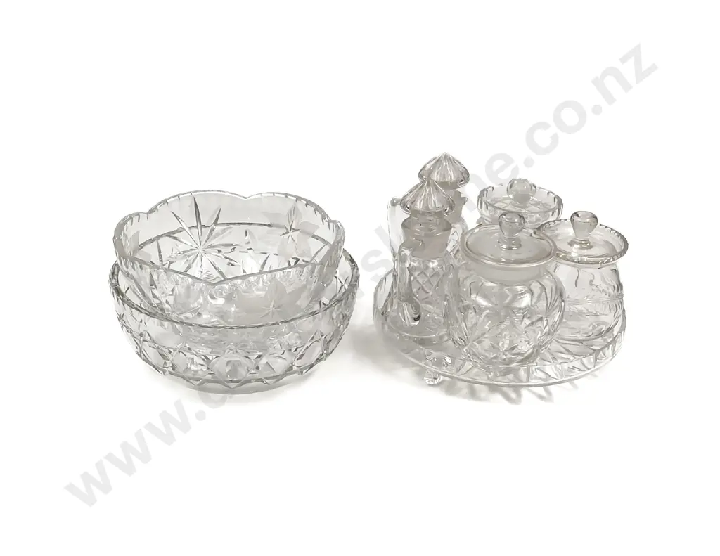 Two Crystal Bowls & Assorted Crystal Image 1++