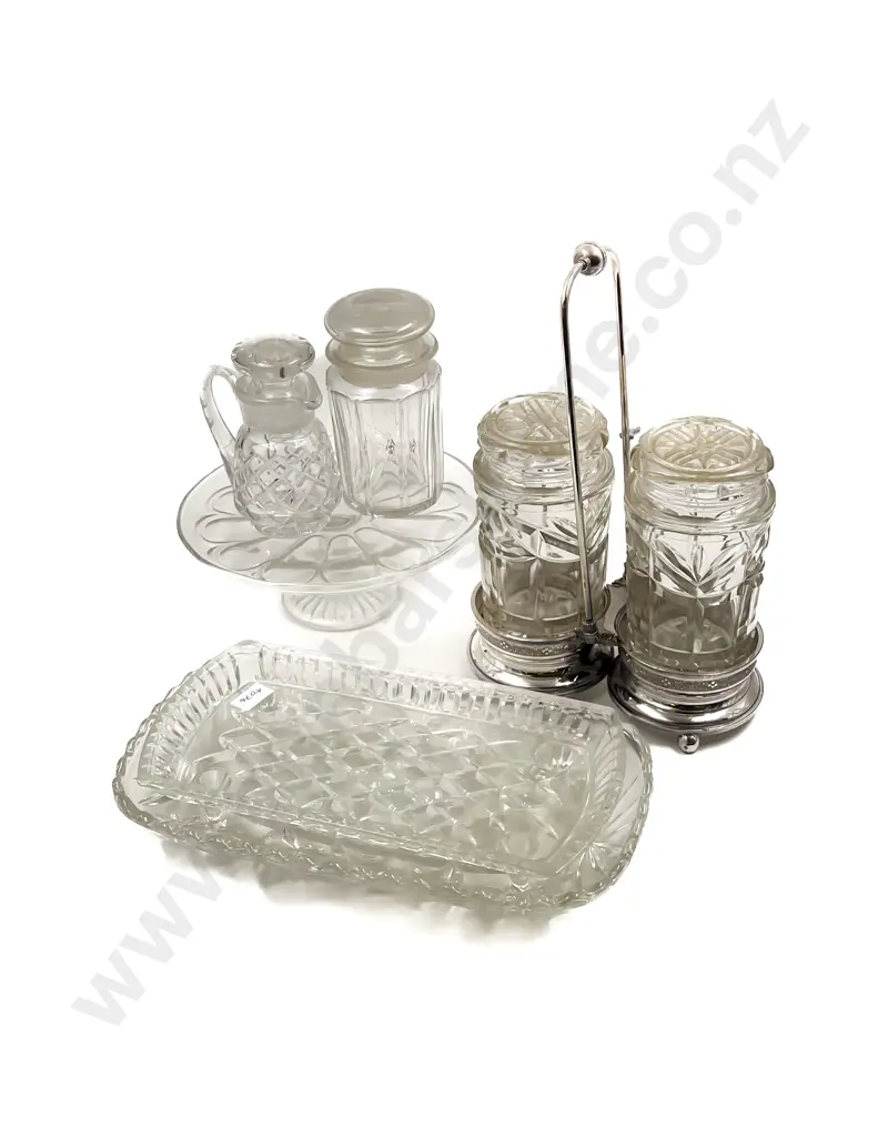 Quantity of Assorted Pressed Glass Ware Image 1++