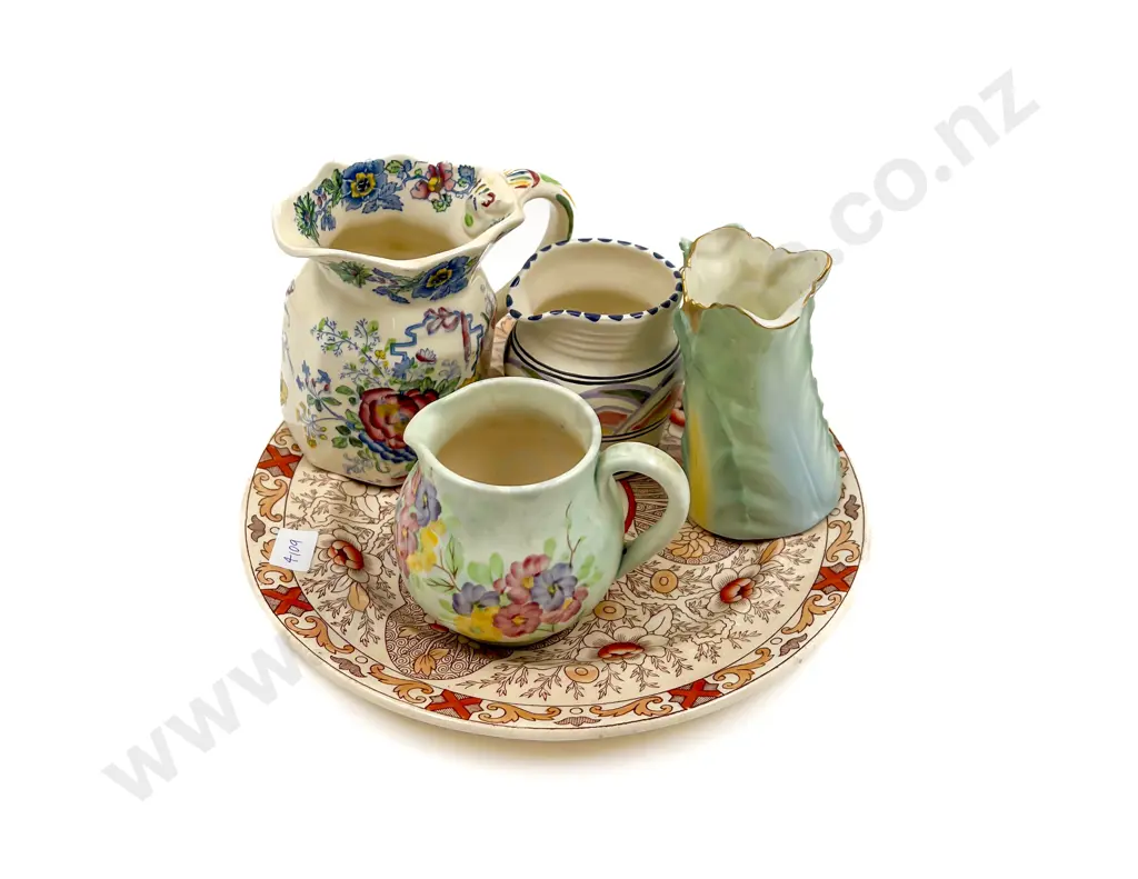 Quantity of Assorted Jugs incl Royal Worcester & Masons together with Mantle Vase (a/f) Image 1++
