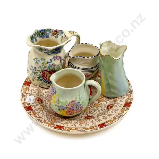 Quantity of Assorted Jugs incl Royal Worcester & Masons together with Mantle Vase (a/f)