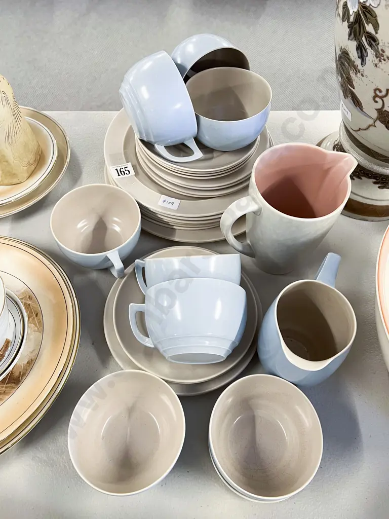 Branksome Part Dinner Set together with Poole Jug Image 1++
