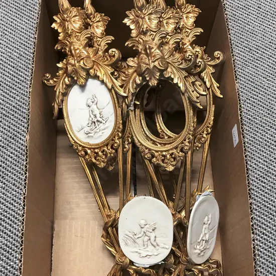 Six Gilt Painted Metal Picture Frames