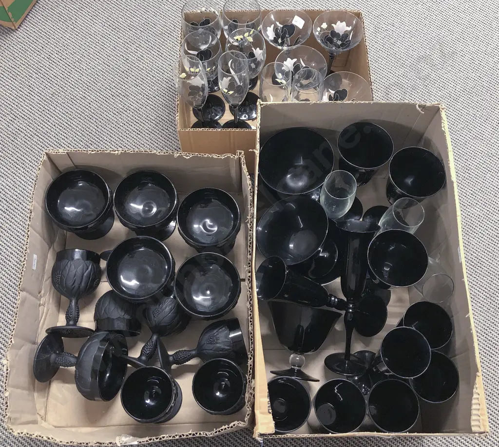 Three Boxes of Assorted Glassware Image 1++