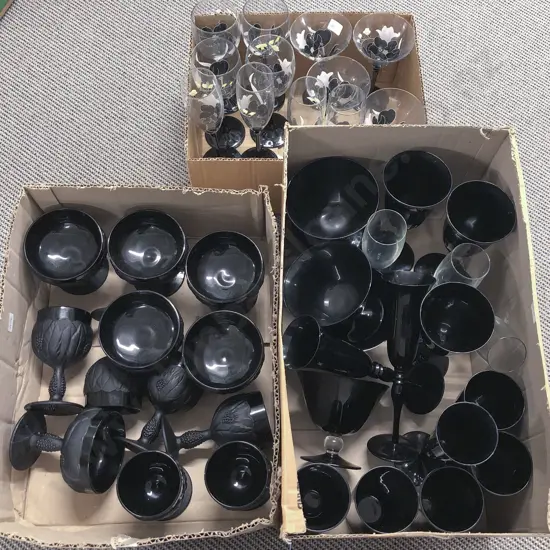 Three Boxes of Assorted Glassware