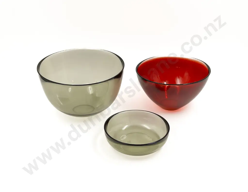 Two Orrefors Bowls together with Shallow Bowl Image 1++