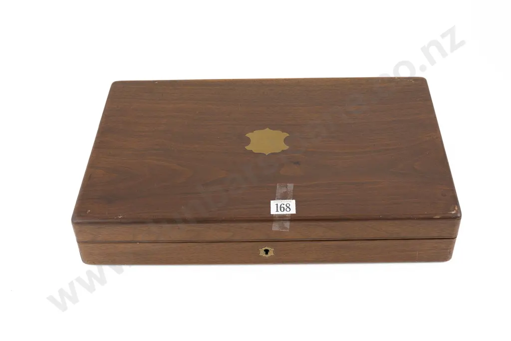Edw Walnut Cased Set Of 12 Fish Knives Image 1++