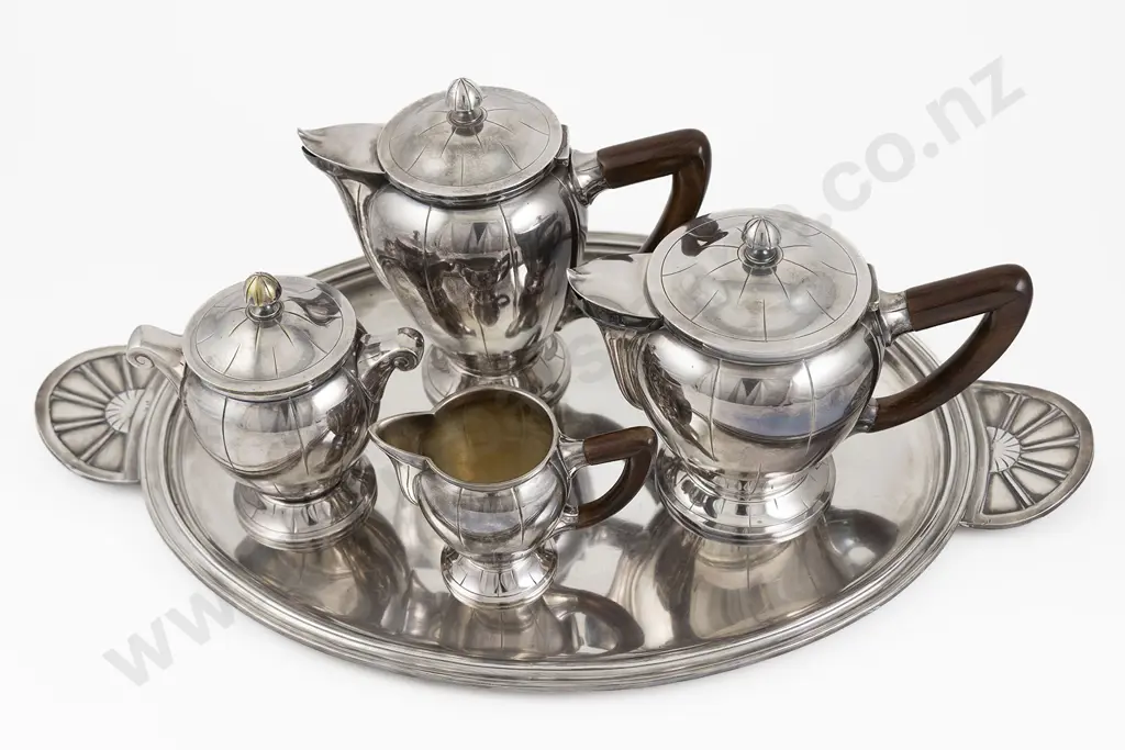 French S/Plate 5pce Tea & Coffee Set Image 1++
