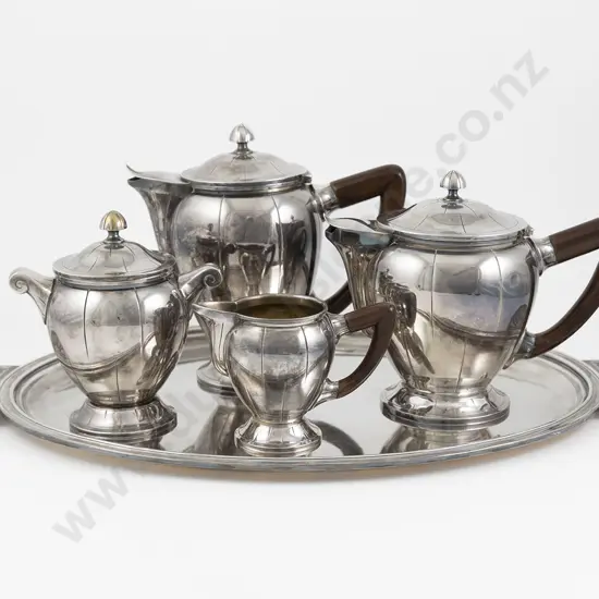 French S/Plate 5pce Tea & Coffee Set