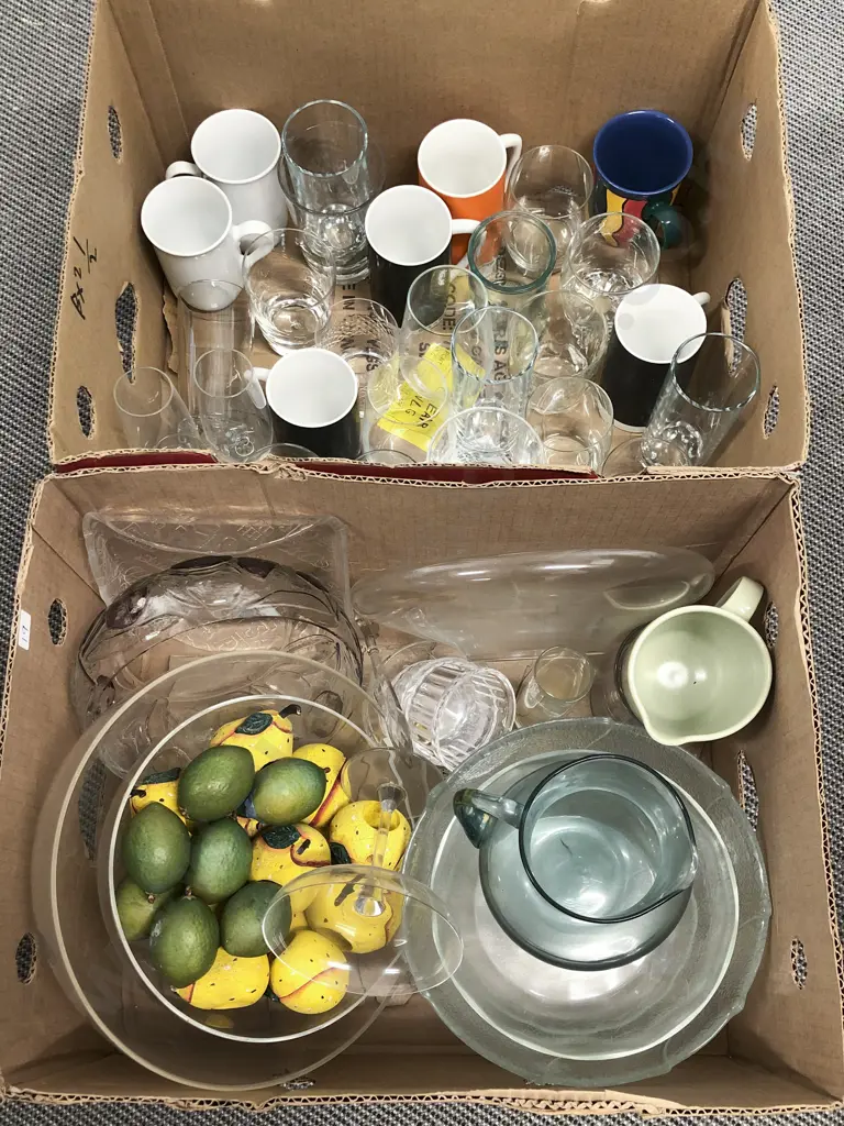 Two Boxes of Assorted Glass Ware Image 1++