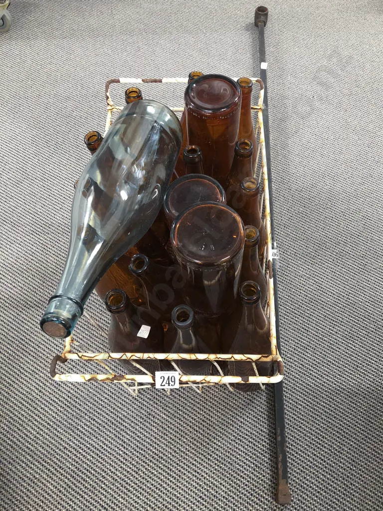 Quantity of Assorted Vintage Bottles together with Vintage Auger Wrench Image 1++