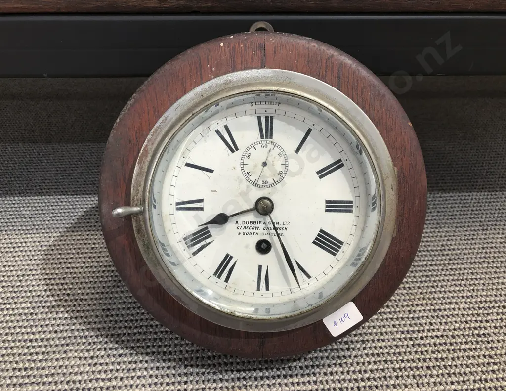 Vintage A. Dobbie & Son Circular Wall Clock Image 1++