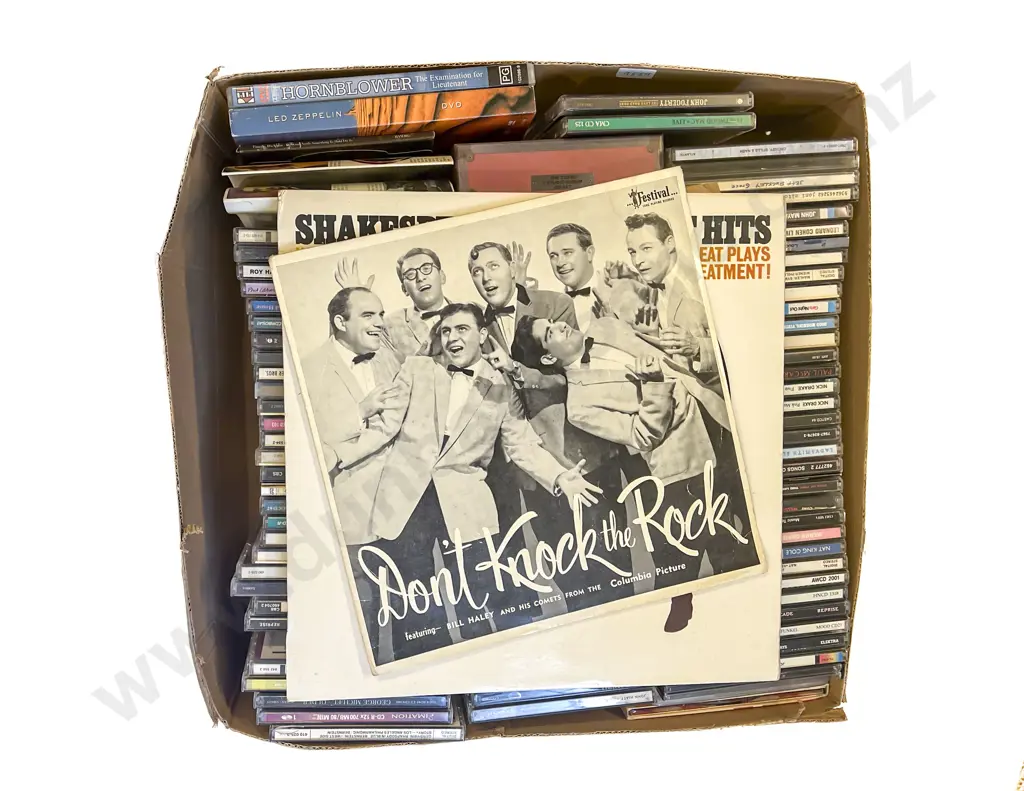 Two Boxes of Assorted CD etc together with Vintage Records Image 1++