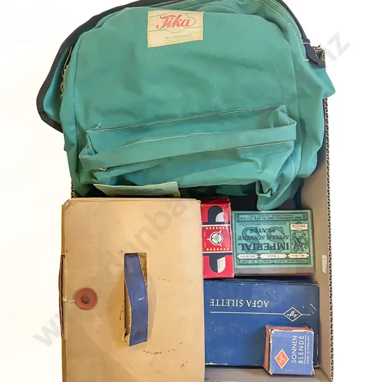 Box incl Slide Projector & Assorted Accessories