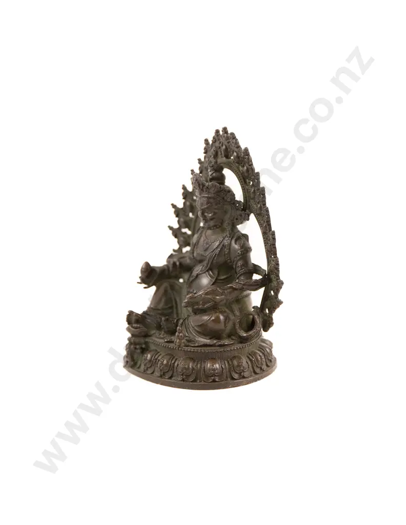 A Tibetan Copper Figure Of The Wealth Deity Yellow  Dzambhala Image 1++
